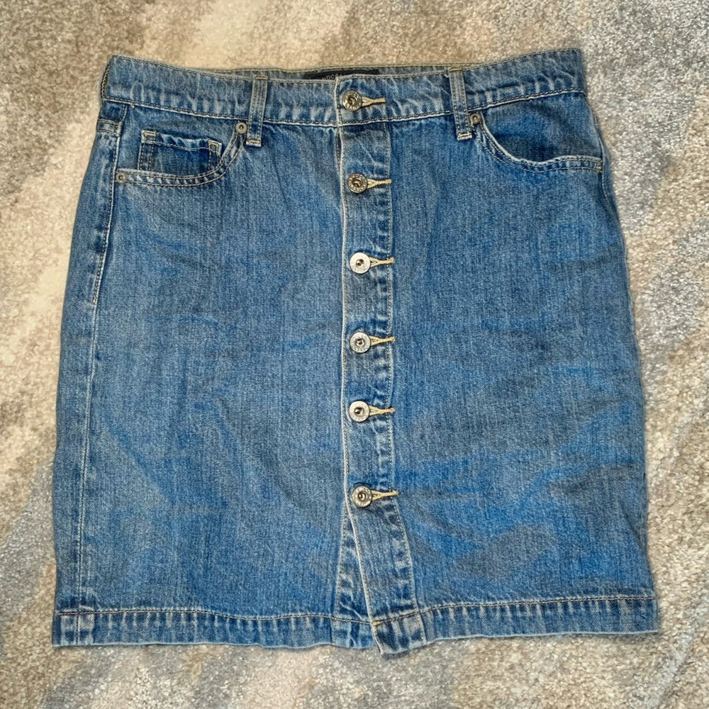 Lucky Brand Denim Button Up Mini Skirt